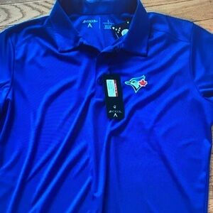 Antigua Blue Polo with Toronto Blue Jays Logo